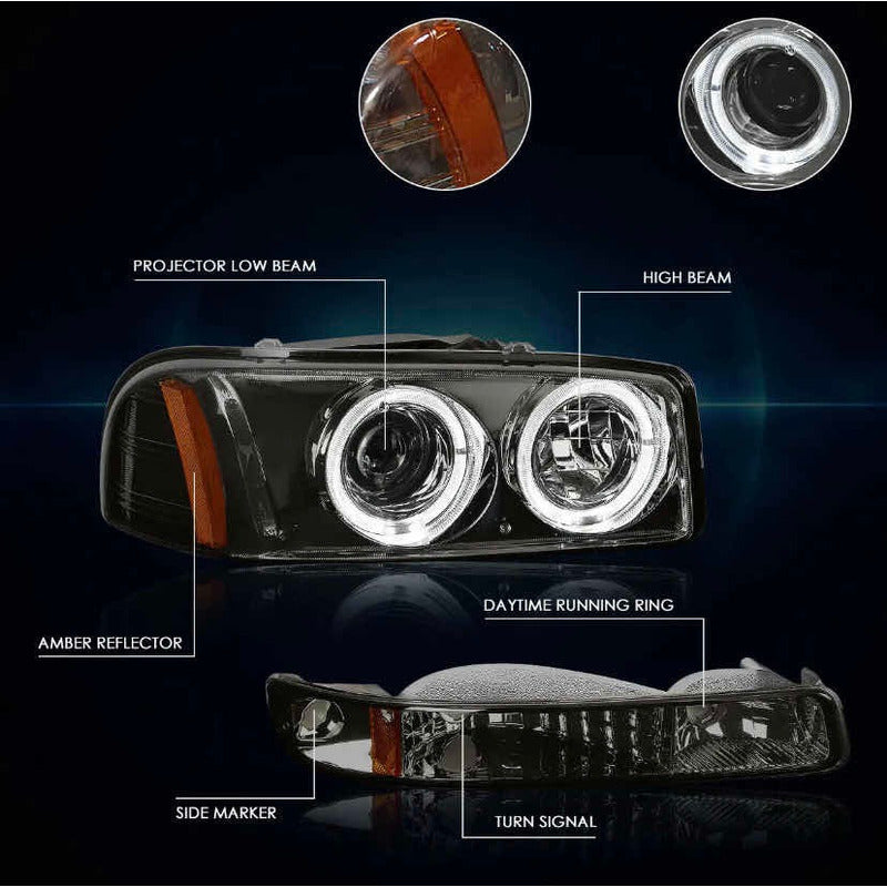 Faros Led Halo GMC Sierra Yukon Led 1999 a 2007