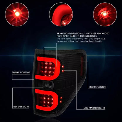 Calaveras Led Ford F-150 Lobo 2009 a 2014
