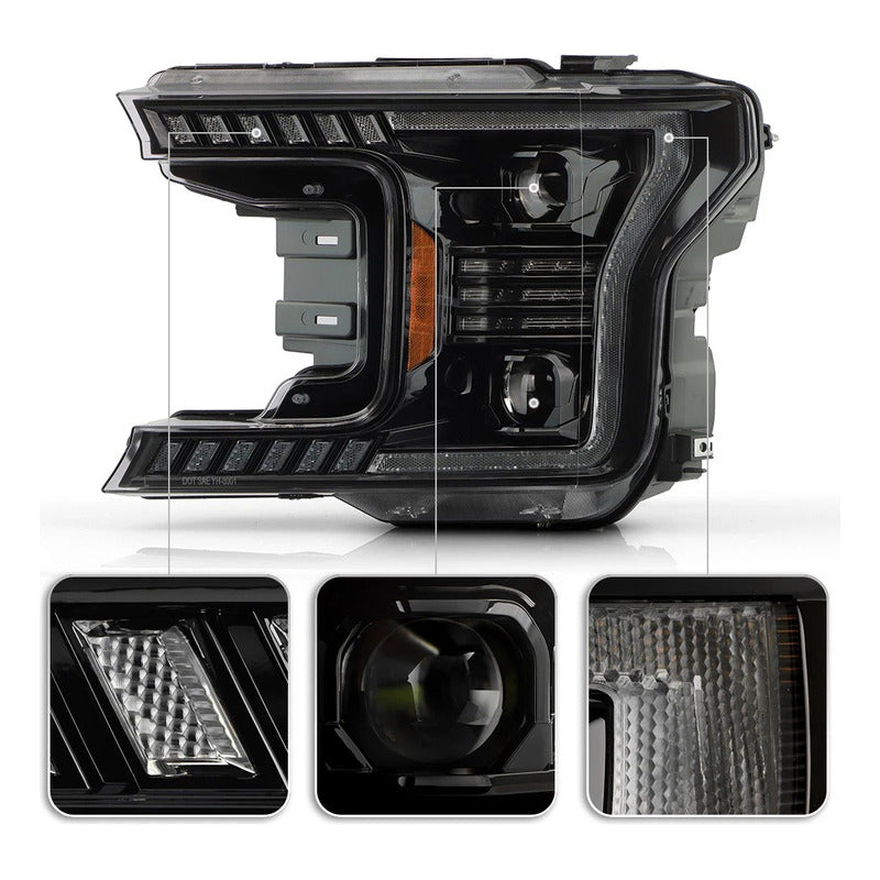 Faros Led Drl  Ford F-150 2018 2019 2020 Par Ambos Lados