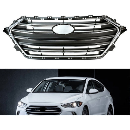 Parrilla Delantera Hyundai Elantra 2017  2018 Cromado/negro Brillante