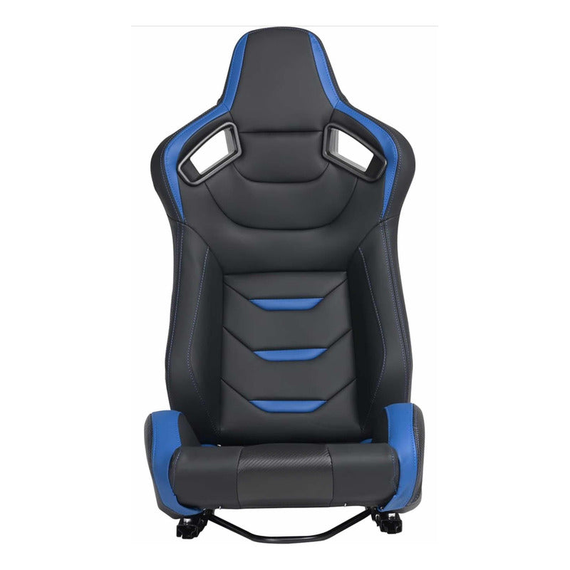 Universal Blue PVC Racing Seats With Slider