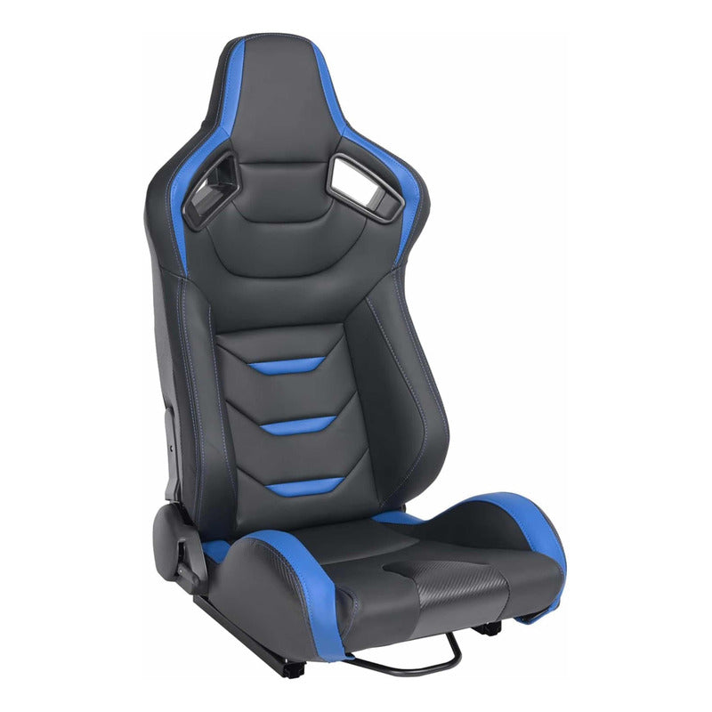 Universal Blue PVC Racing Seats With Slider