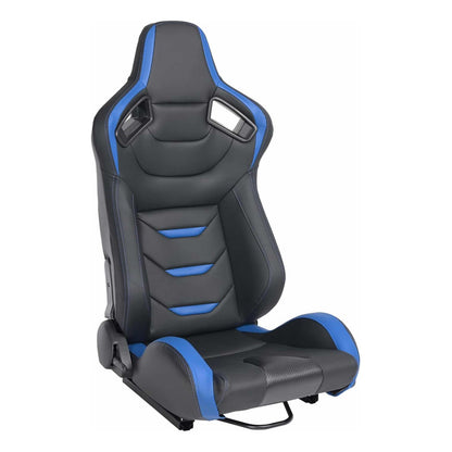 Universal Blue PVC Racing Seats With Slider