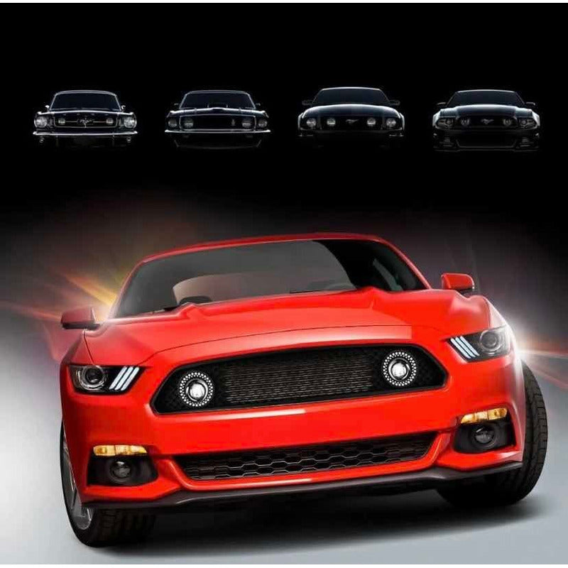 Black LED Grille Ford Mustang S-550 2015 2016 2017