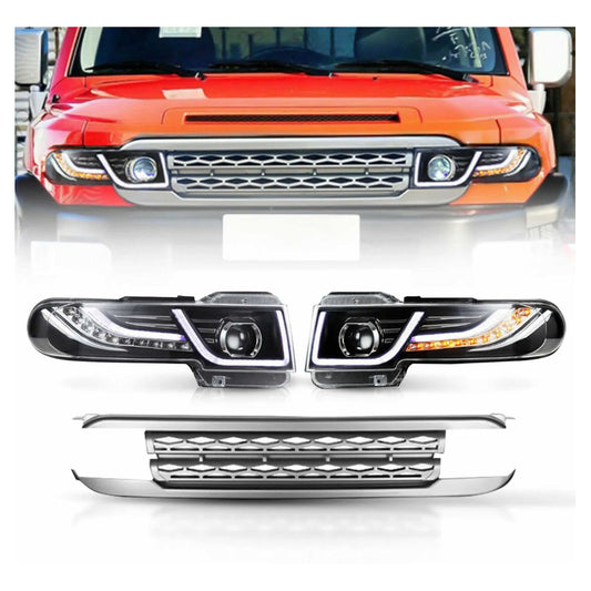 Parrilla Y Faros Led Toyota Fj Cruiser 2007 2008 A 2015