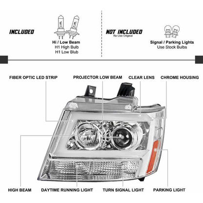 Led Headlights Chevrolet Avalanche Tahoe Suburban 2007 to 2014