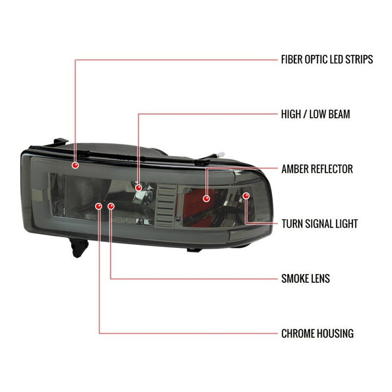 Faros Led Ram 1500 94 A 2001/ 2500 94 95 A 2002