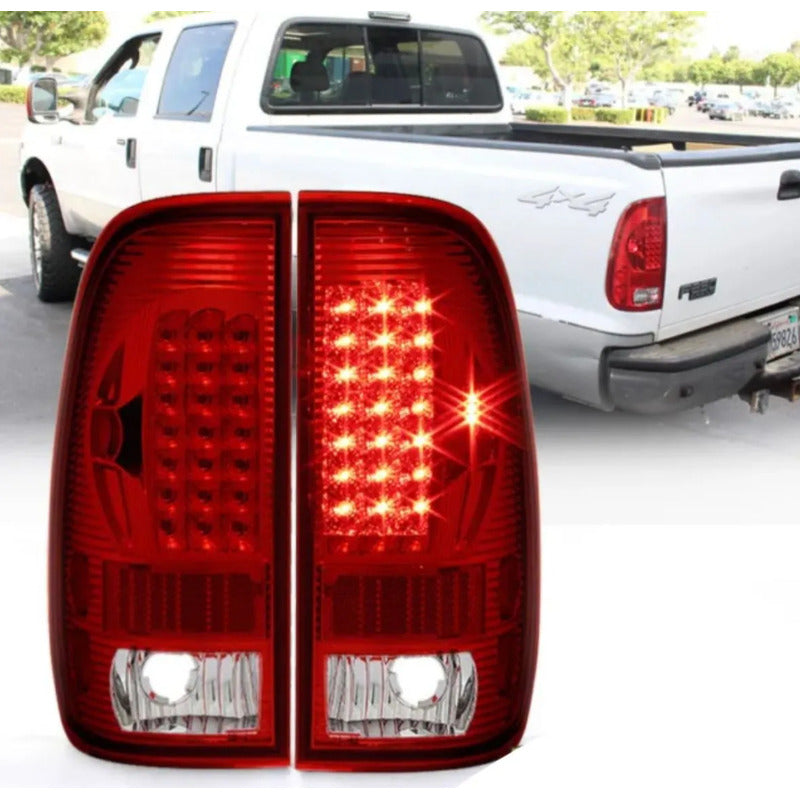 Par Calaveras Led 1999-2007 F250 F350/f450 Sd 1997-2003 F150 Rojo
