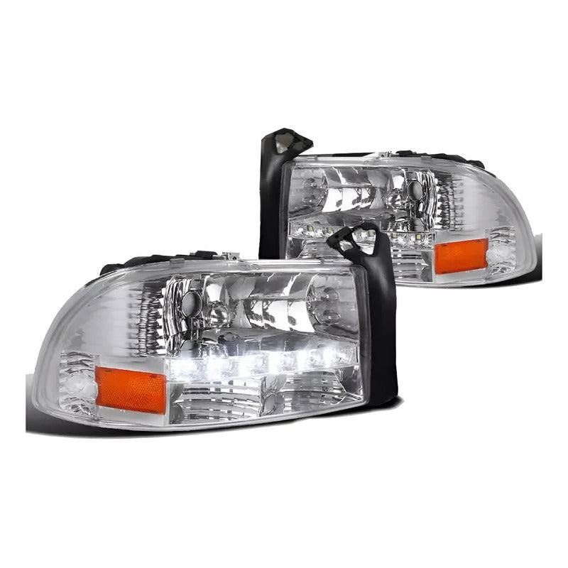 Faros Led Dakota / Durango 1997 1998 1999 2000 A 2004 Par Ambos Lados
