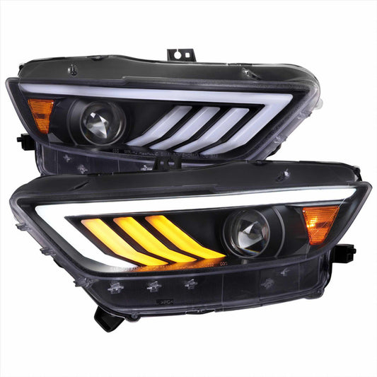 Faros Led Negro Mate Mustang 2015 2016 2017