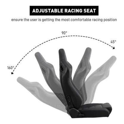 Par De Asientos Estilo De Carreras Pvc