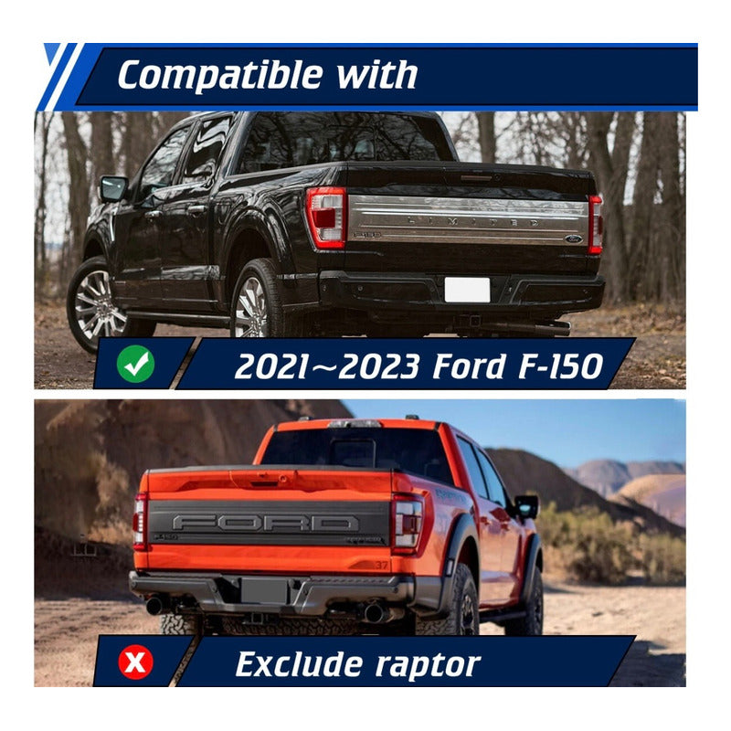 Defensa Trasera Led Ford F-150 Lobo 2021 2022 2023
