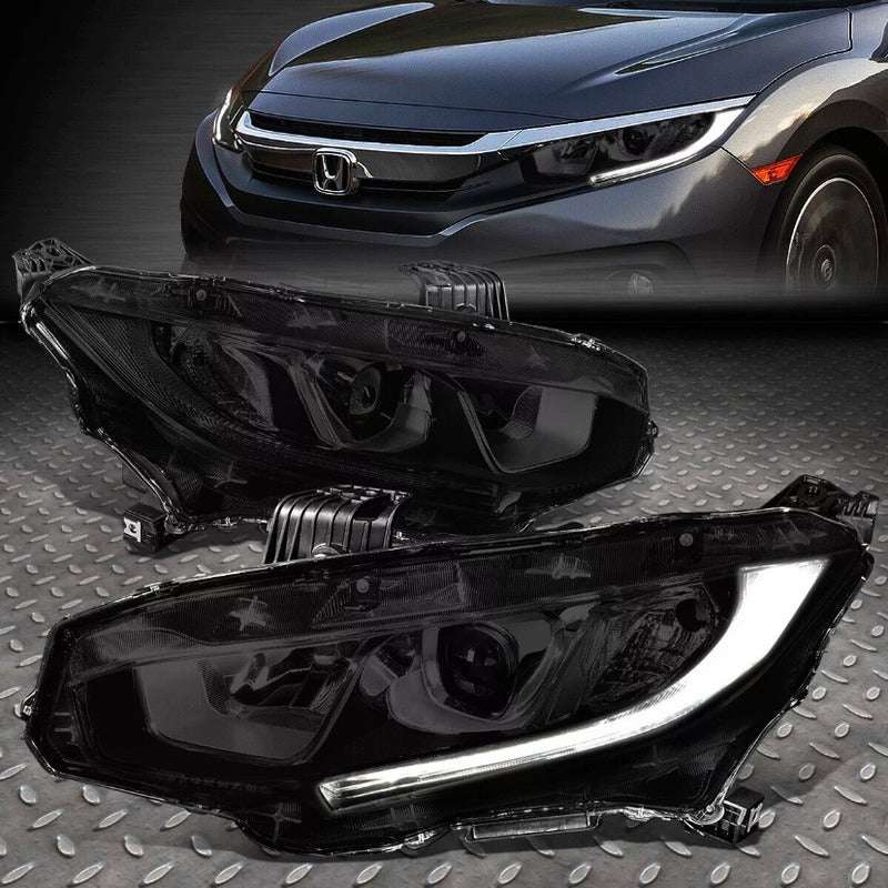 Led Drl Headlights Honda Civic 2016 to 2018