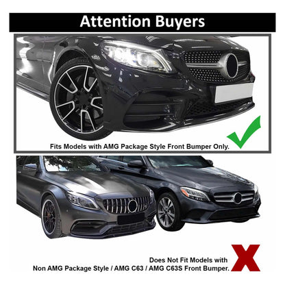 Lip Mercedes Benz W205 2019 2020 Negro Brillante