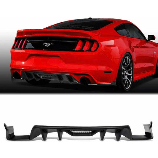 Difusor Trasero Ford Mustang Para 2015 2016 2017 Negro