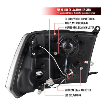 Led Headlights Ram 1500 2009 to 2018