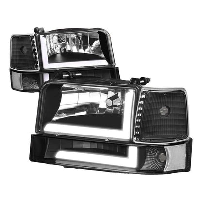Led Drl Headlights Ford F-150 F-250 F-350 Bronco 1992 to 1996