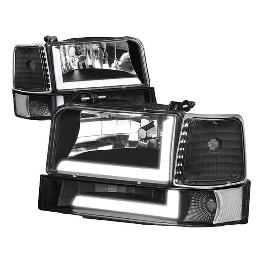 Led Drl Headlights Ford F-150 F-250 F-350 Bronco 1992 to 1996