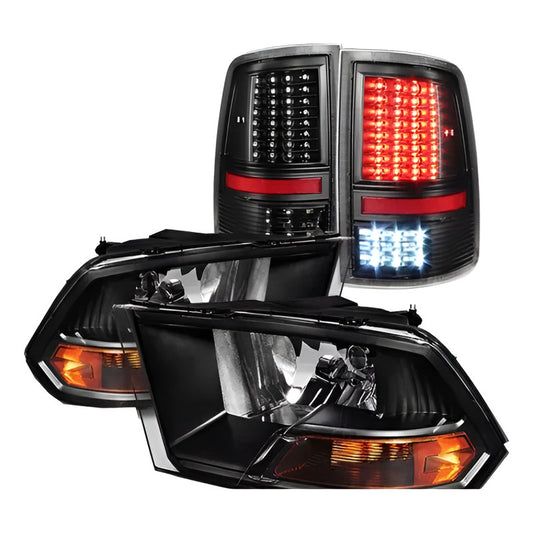 Combo Faros Y Calaveras Dodge Ram 1500 2500 3500 2009-2018 Ambos Lados