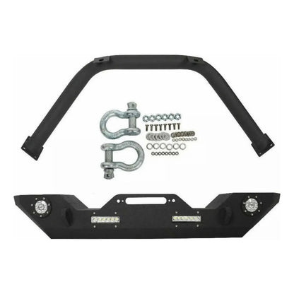 Defensa Delantera Jeep Wrangler Con Daño 2007 A 2018 Negro