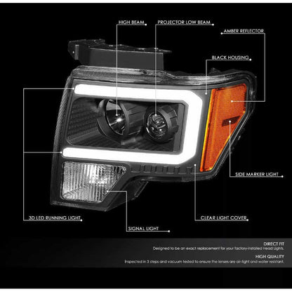 Par De Faros Led Ford F-150/ Lobo 2009 2010 2011 A 2014