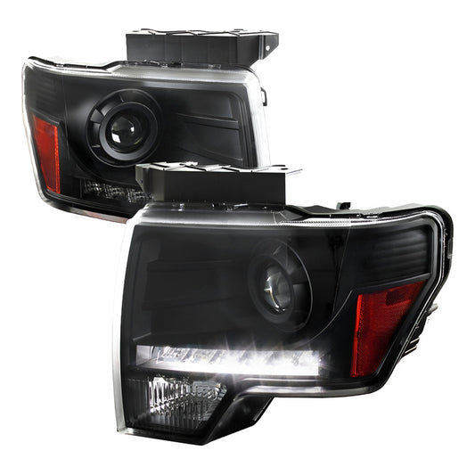 Faros Con Tira Led Ford Lobo F-150 2009 2010 2011 A 2014 Derecho
