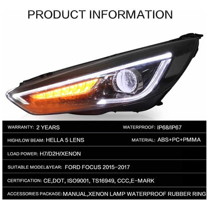 Ford Focus Led Headlights 2015 to 2018