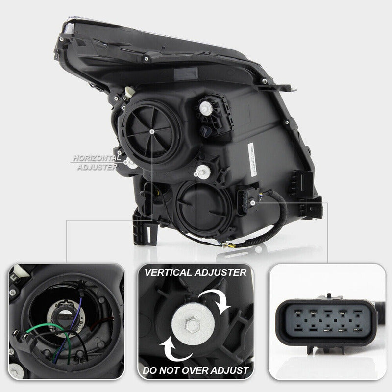 Led Drl Headlights Cadillac Srx 2010 to 2016