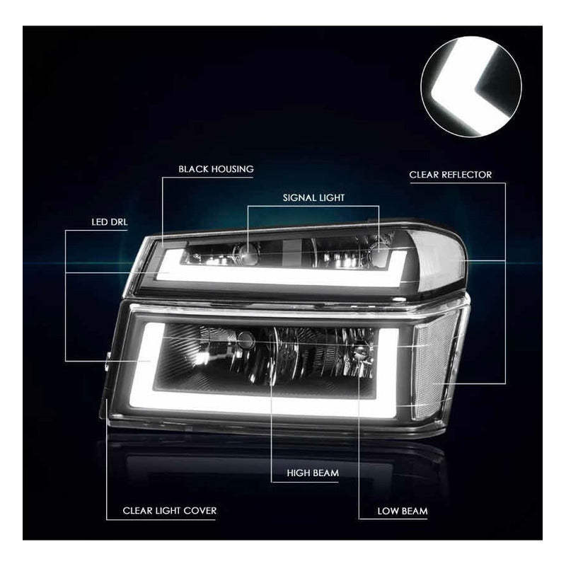 Par De Faros Led Chev Colorado/gmc Canyon 2004 2005 A 2012