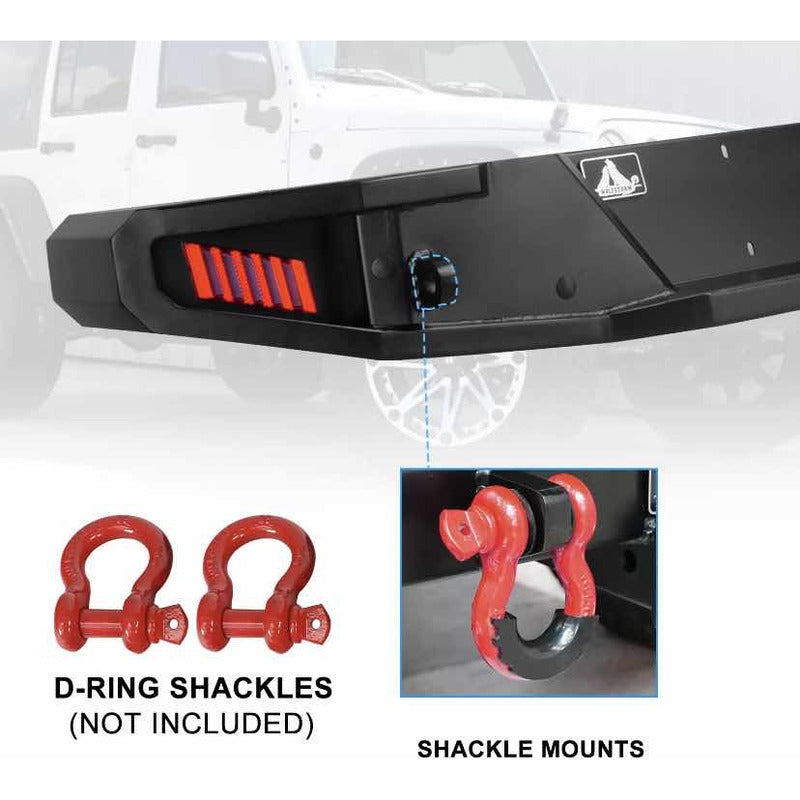 Defensa Trasera Led Jeep Wrangler Jk 2007 2007 A 2018