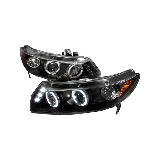 Faros Doble Halo Honda Civic Coupé 2006 a 2011