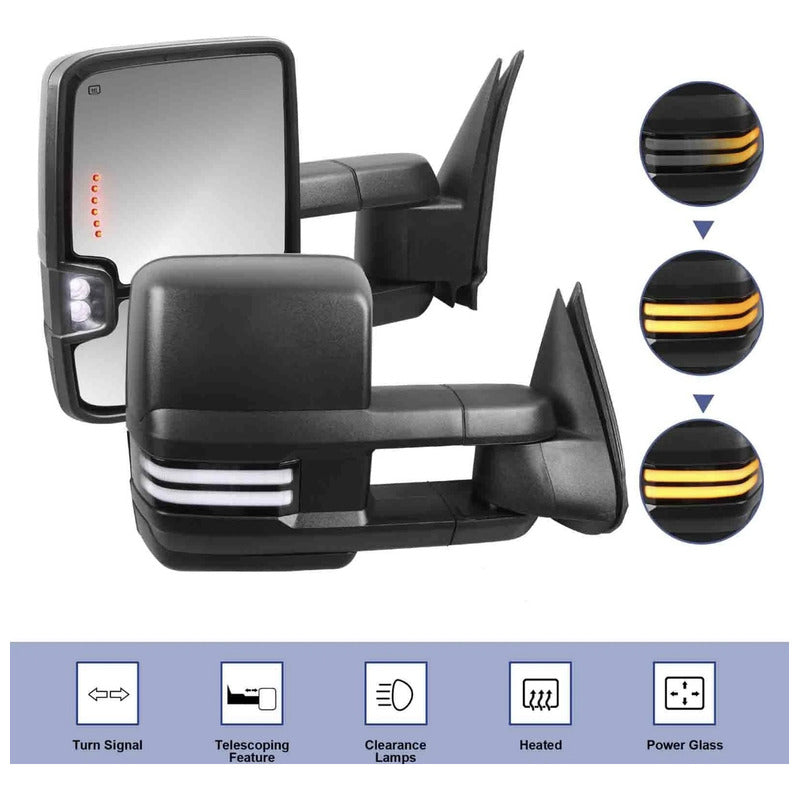 Par Espejos Chevrolet Silverado Tahoe Gmc Sierra 2007 A 2014