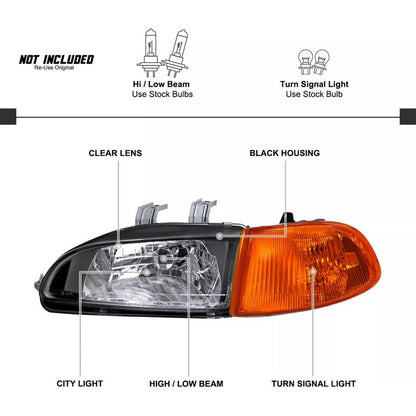 Faros Honda Civic Coupe/hatchback 92 93 94 95