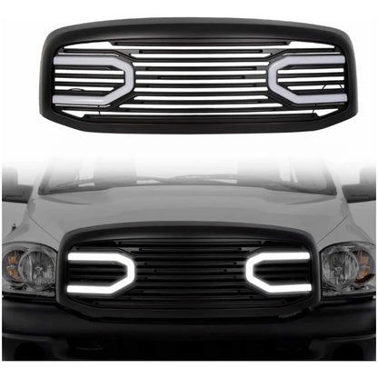 Parrilla Led Dodge Ram 2500 2006 2007 2008 Detalle Negro Mate