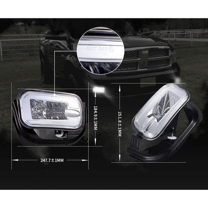 Faros De Niebla 2009-2012 Dodge Ram 1500 10-18 2500 3500 Led Cromados