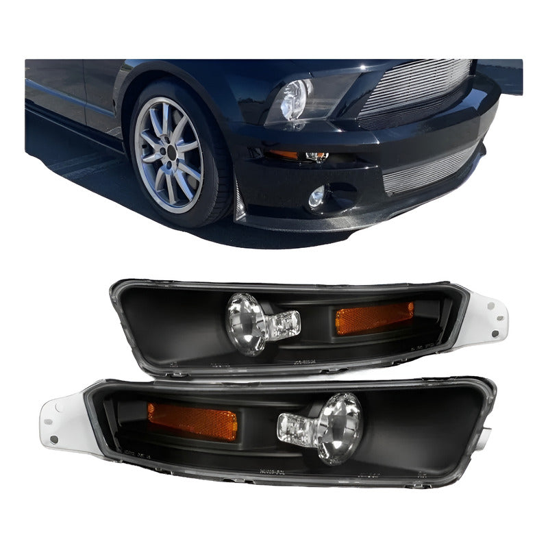 Par De Faros De Niebla Fascia Mustang 2005 2006 2007 Y 2009