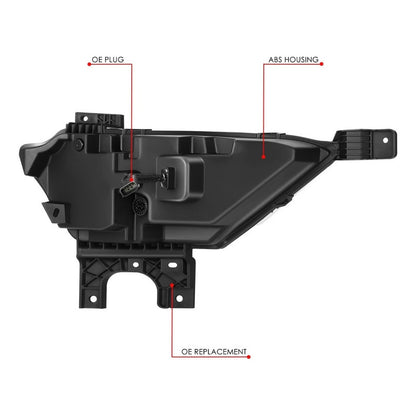 Faros Antiniebla  F-150 Lobo Negro 2021 2022 2023 Trasparente