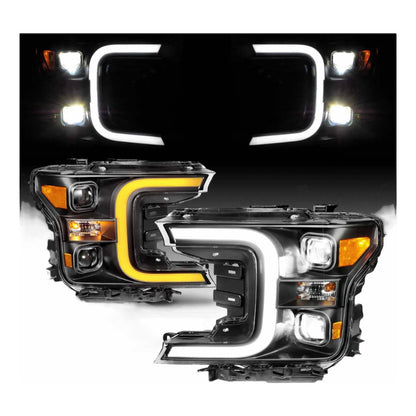 Par Faros Led F-150 Lobo 2018 2019 2020 Fondo Negro