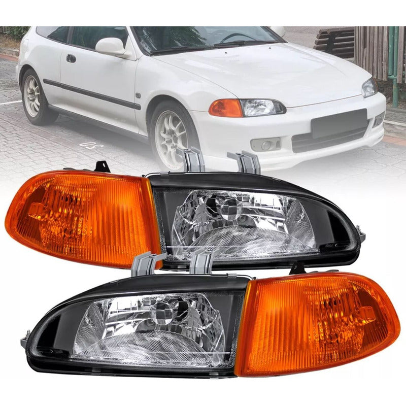 Faros Honda Civic Coupe/hatchback 92 93 94 95