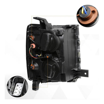 Par Faros Cromados Chev Cheyenne Silverado 1500 2014 2015