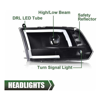 Led Headlights Ram 1500 2500 3500 2009 to 2018