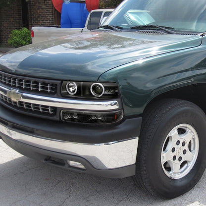 Faros Doble Halo Chevy Silverado Tahoe 1999 2000 2001 A 2006