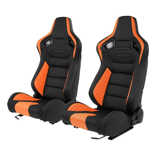 Asientos De Carreras Reclinables Vocho Rzr Tubular Naranja