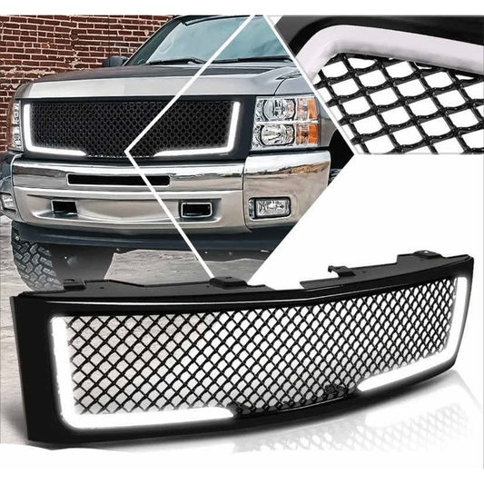 Diamond Grille Led Drl Chevy Silverado 1500 2007 to 2013