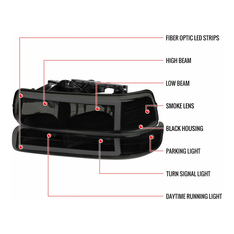 Led Headlights Chevrolet Cheyenne Silverado Tahoe Suburban 1999 to 2001