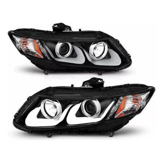 Faros Led Negros Honda Civic 2012 2013 2014 2015