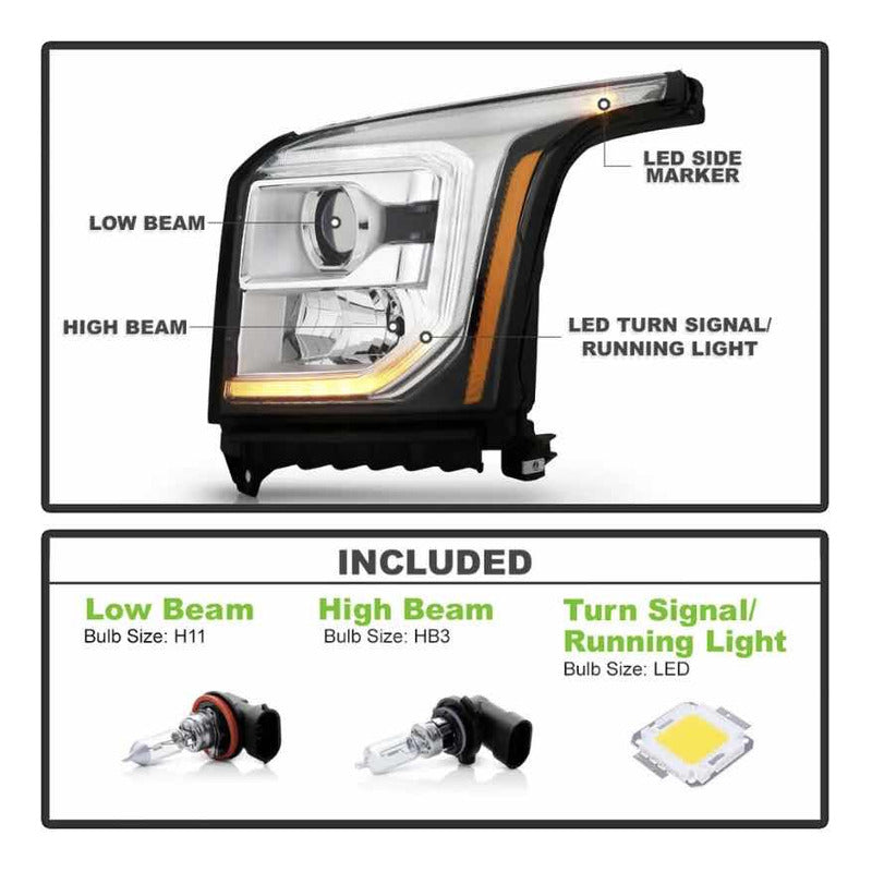 Gmc Yukon Led Headlights 2015 to 2020