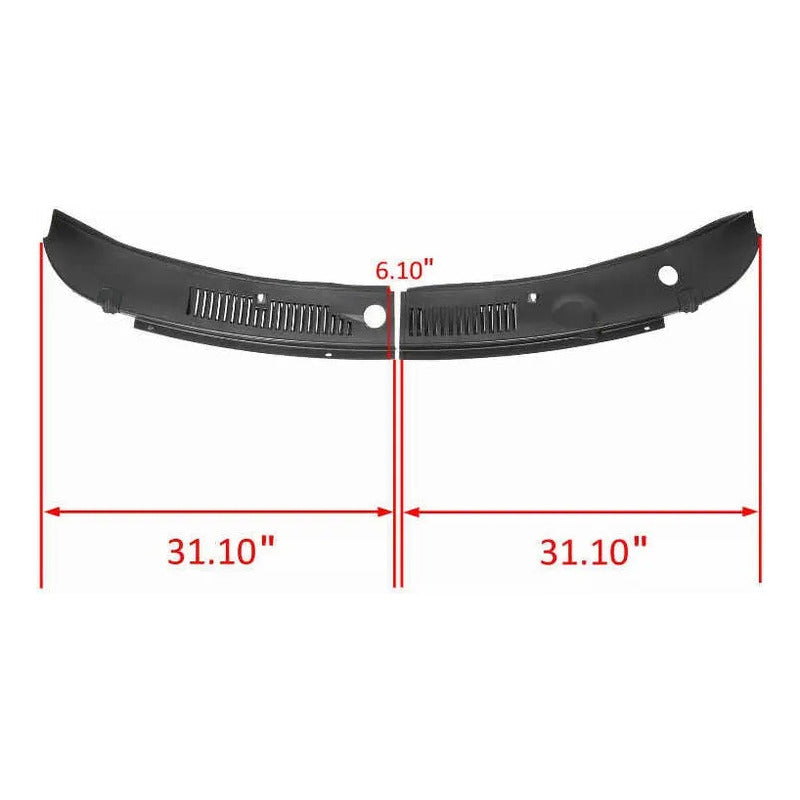 Rejilla  Parabrisas Ford Mustang 99 2000 2001 2002 2003 2004 Negro