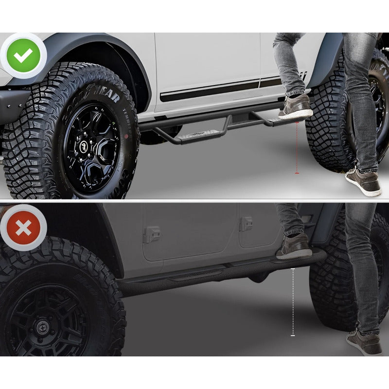 Estribos Laterales Ford Bronco 2021 2022 2023 A 2025 Negro