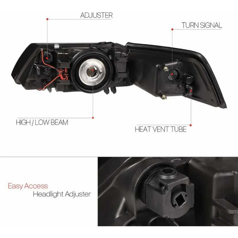 Right LED Headlight Ford Mustang 1999 to 2004